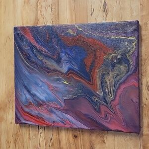 NWOT Handmade 8 X 10 Marble looking Painting